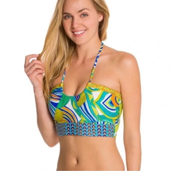 Trina Turk Amazonia mid-kini bikini swim top women’s size 8 - Picture 2 of 11